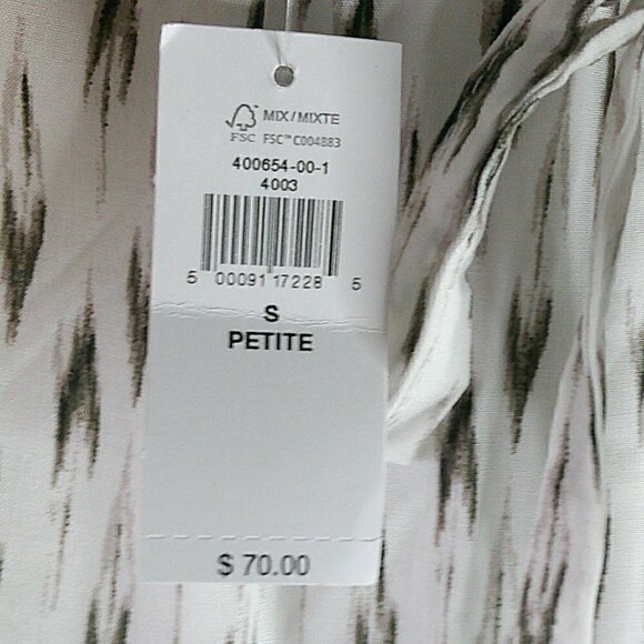 Banana Republic Factory - Casual Drawstring White/Brown Pants - Size SP - Picture 7 of 7